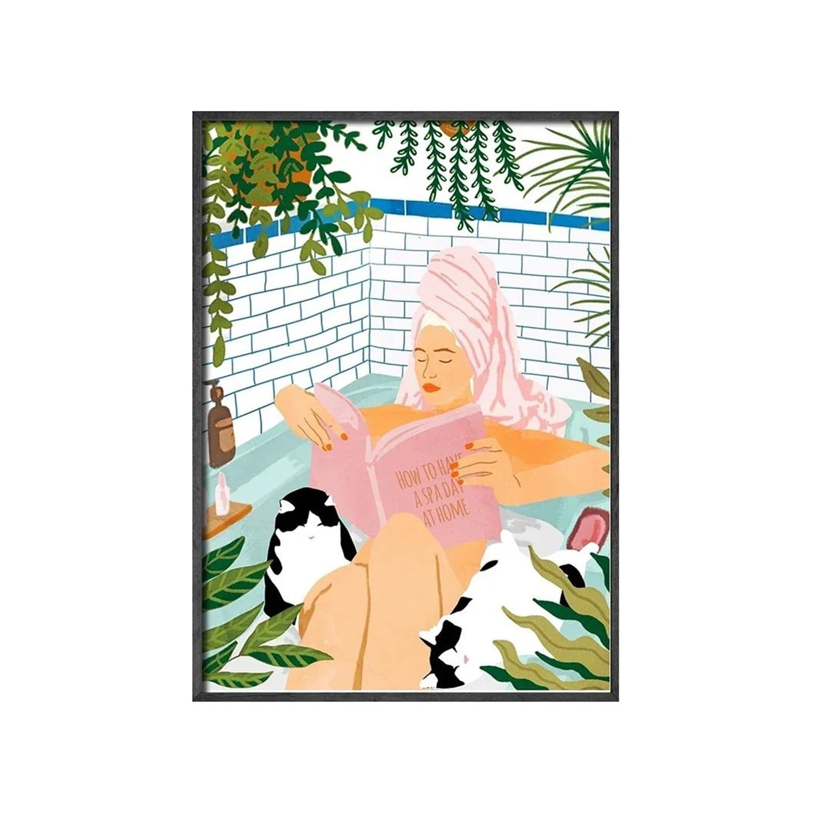 Affiche Toile Plantes Tropicales Style Bohème Décoration Murale Salon et Toilettes 30x40