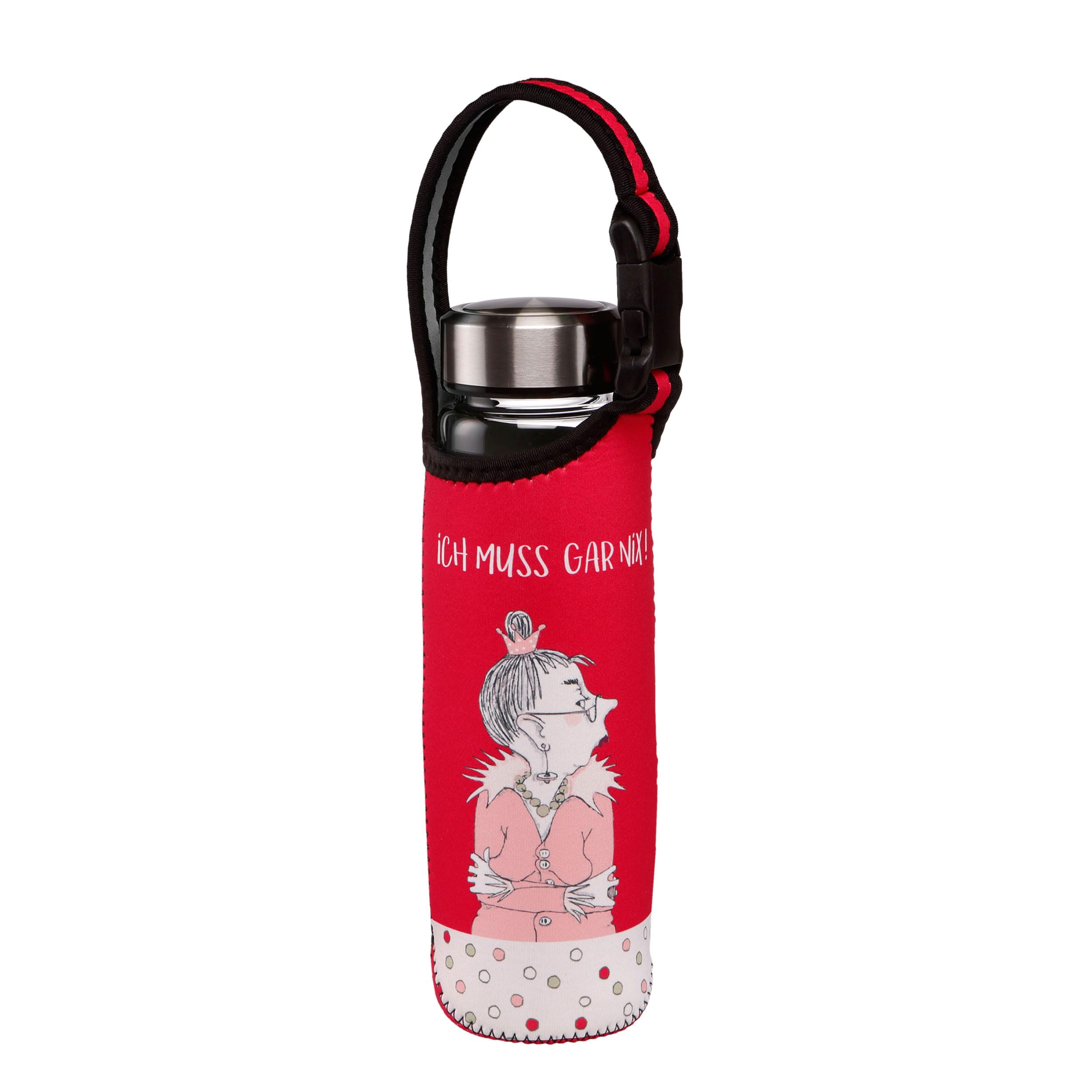 Botella con funda de neopreno Goebel Barbara Freundlieb, elegancia y diseño de 26,5 cm