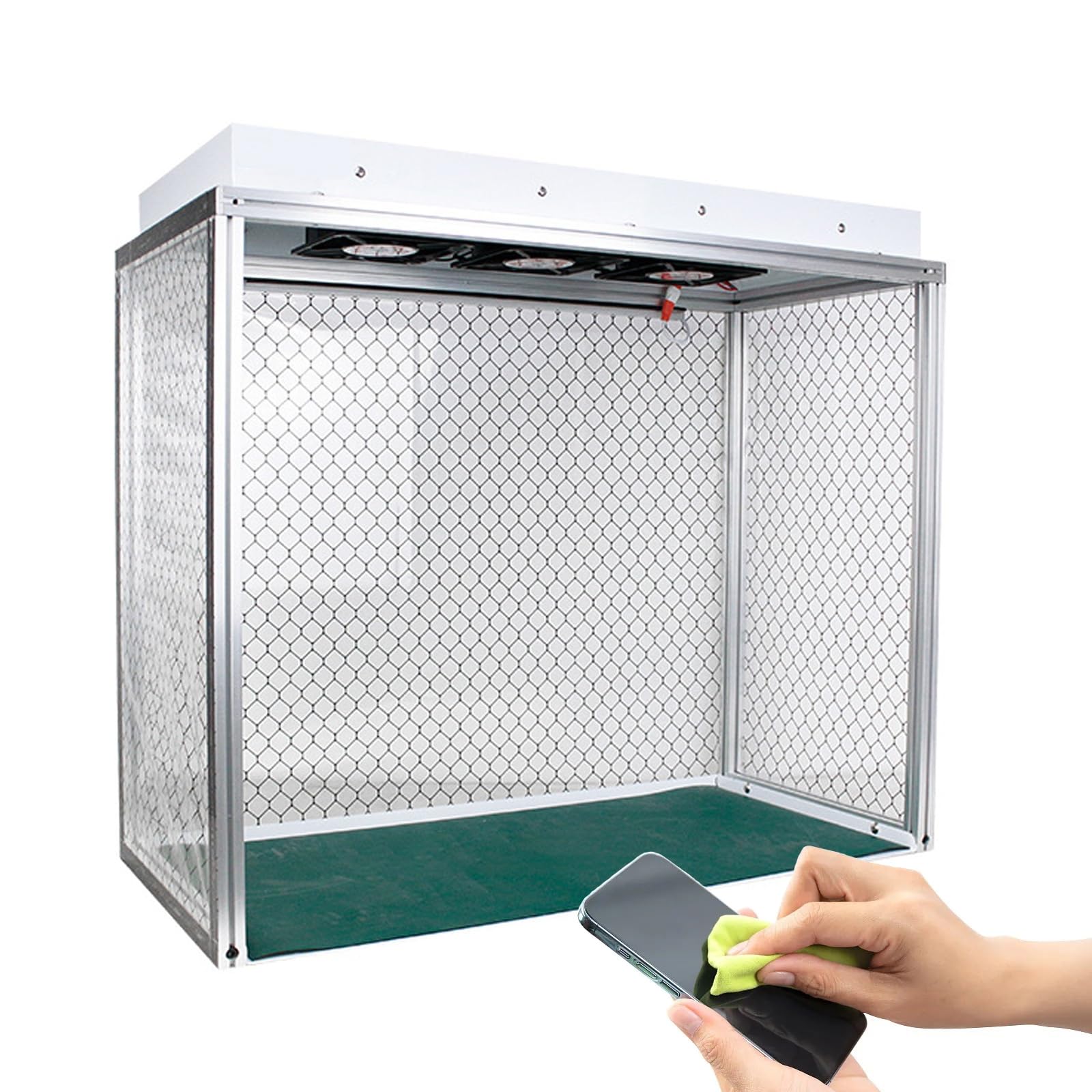 Vertical Laminar Flow Hood - Air Flow Clean Bench with HEPA Filter and 3 Fans - Dust Free Work Station for Cleanliness in Workshops and Phone Repair