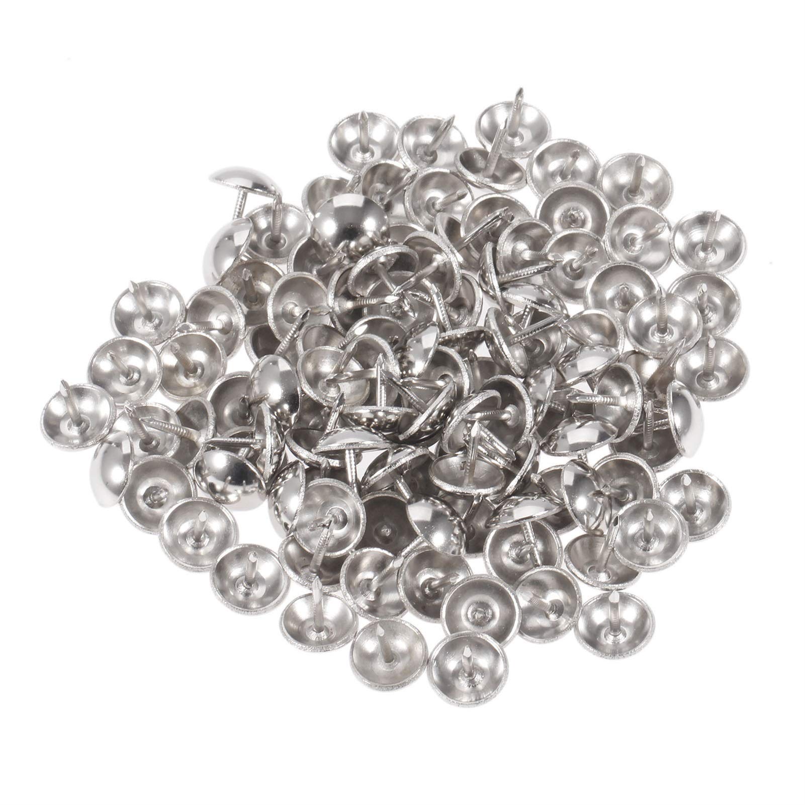 Chiusure a perno per progetti fai da te, 100 pezzi, argento e oro, per scatole regalo, divani, porte, 11 mm, chiodi per moquette e tappezzeria