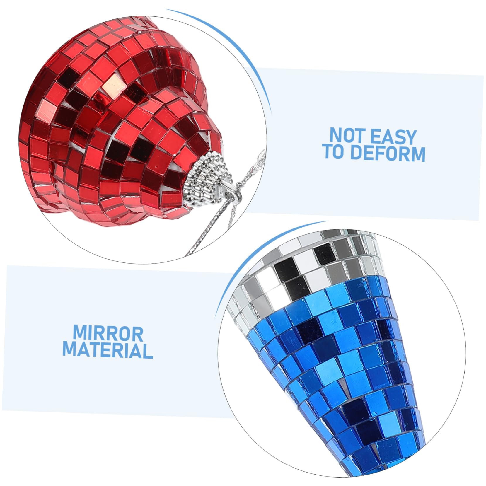 Levemolo Unique Ice Cone Design Hanging Disco Ball Mirror Disco Ball for Party Birthday/wedding Decor