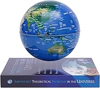 Vista 1 de Globo flotante de levitación magnética de 6 pulgadas, mapa del mundo giratorio antigravedad y base de libro, luz LED que cambia de color, globo