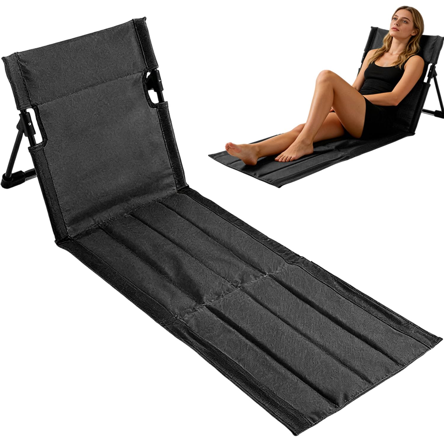 Chaise longue de camping pliable pour vos journées sur la plage ou au jardin