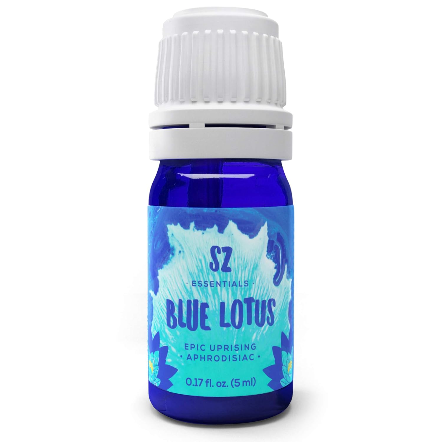 Blue Lotus Essential Oil 100% Pure, Undiluted Oil - Extracted from Nymphaea Caerulea - Rich & Sweet Scent with Fruity Overtones - Therapeutic Grade & Vegan - 0.17oz (5ml)
