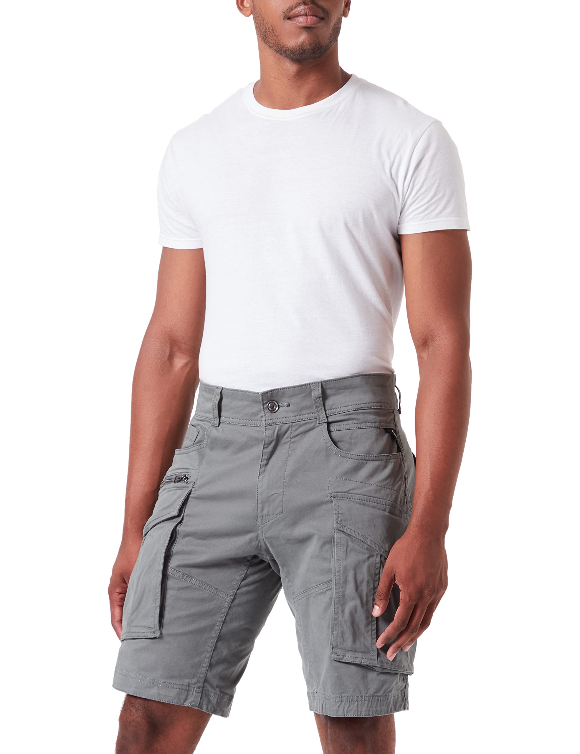 REPLAY Herren Cargo-Shorts Joe Short Regular-Fit mit Stretch, Aviator Green 703 (Grün), 32W