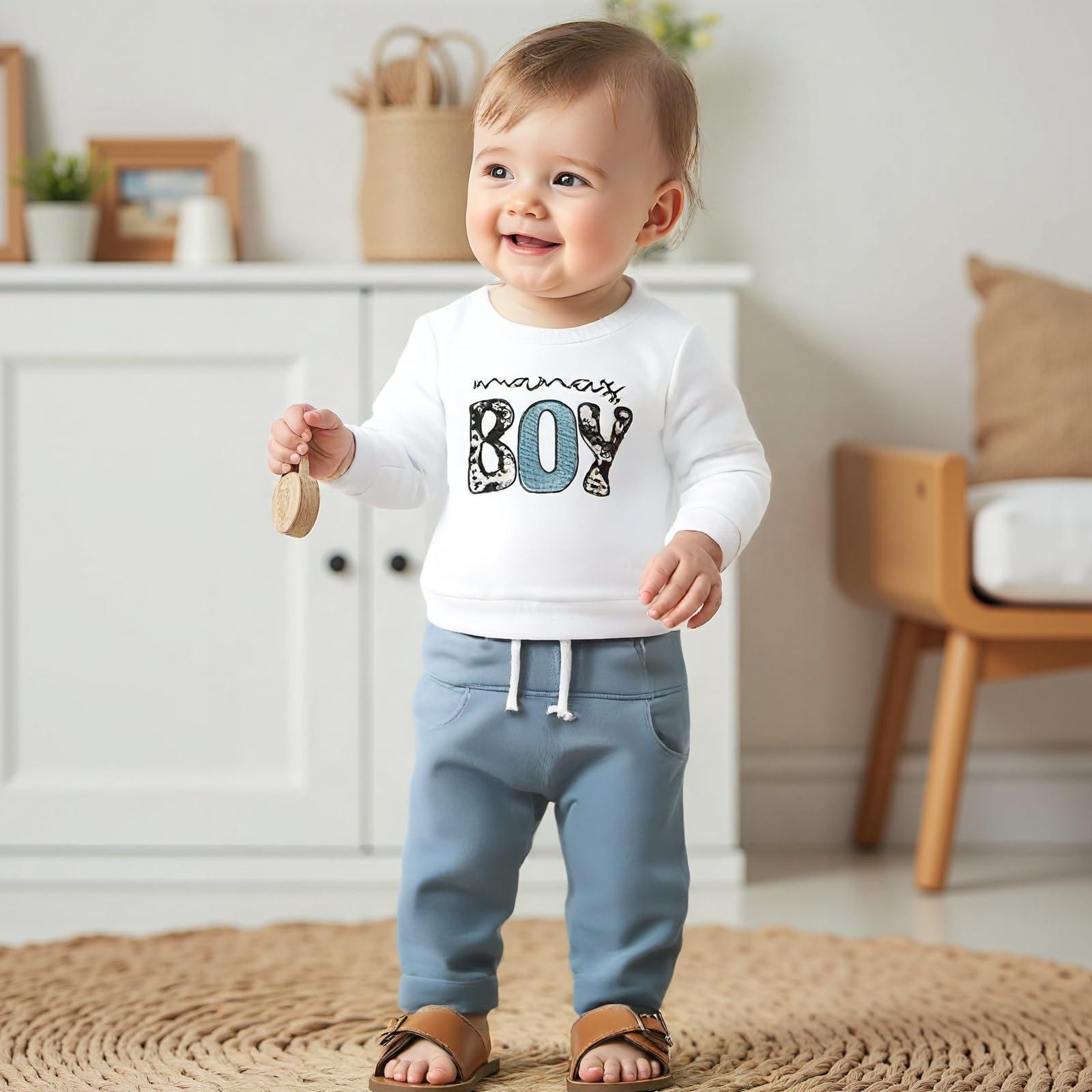 Conjunto de ropa de otoño e invierno para bebé niño pequeño, sudadera y pantalones, 6, 12, 18, 24 meses, 2T