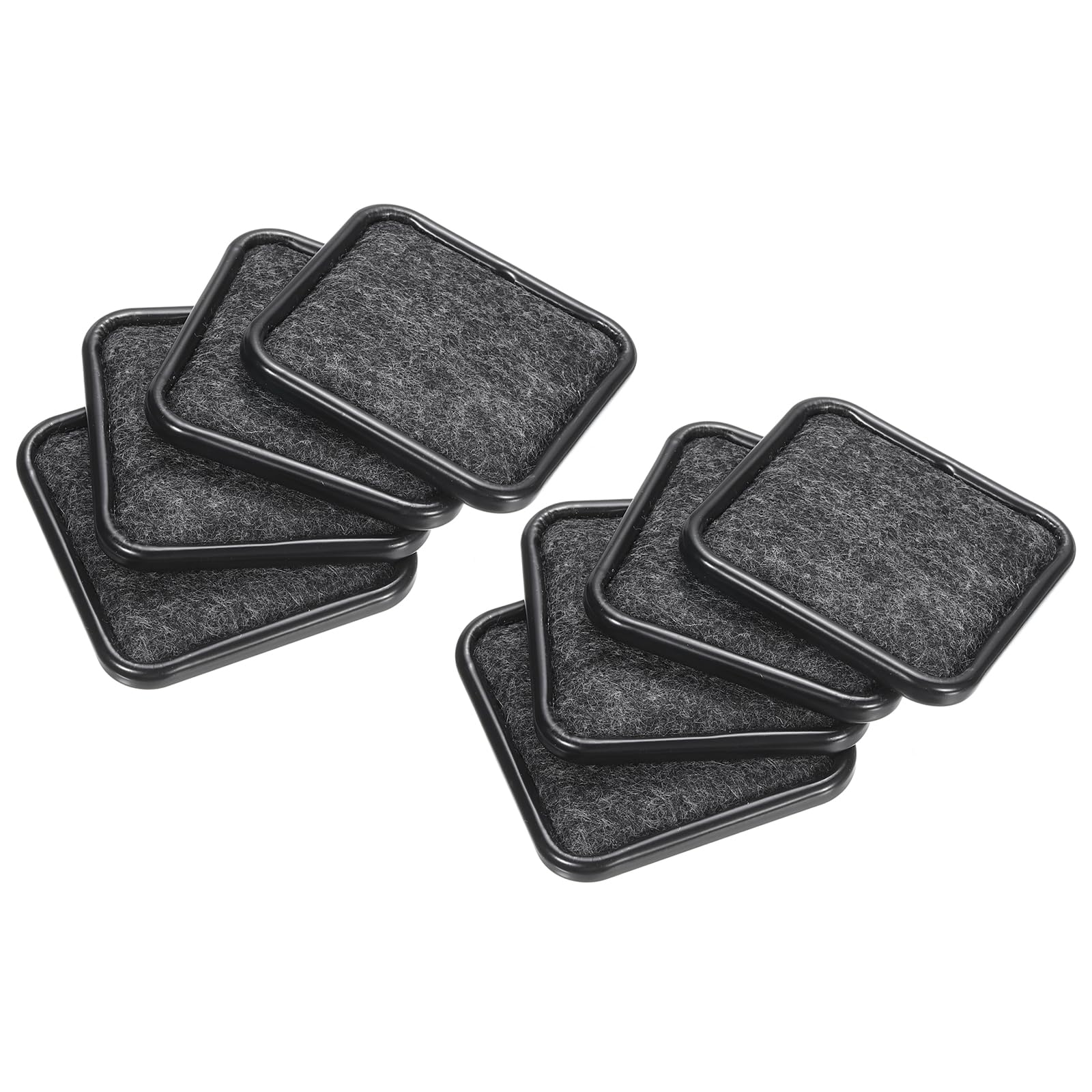 Patins coulissants carrés en feutre noir uxcell protection sol bois dur