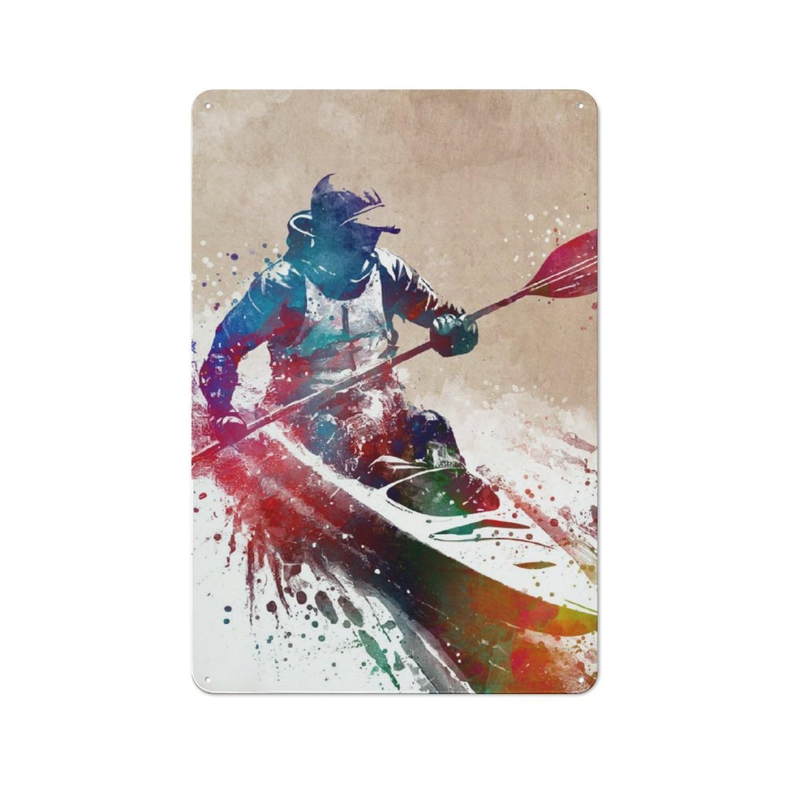 Junmoney Kayaking Sport Kayaking For Lounge Or Reading Corner, Rustic Tin Sign 30X20cm, For Home Interiors, Feature Walls And Decorative Displays