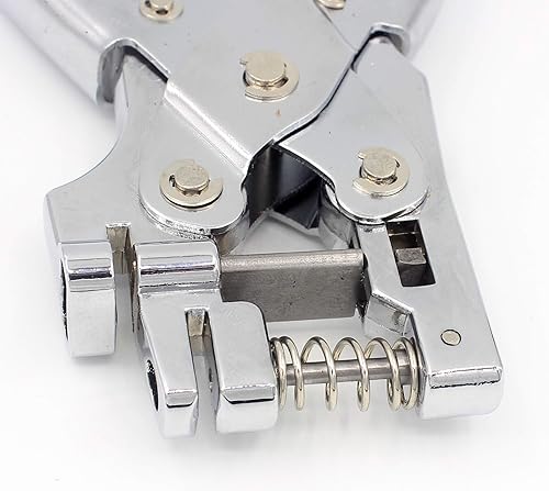 Miniatura 3 de Kucaa Alicates de mano redondos y ranurados 2 en 1 para tarjeta de identificación de papel PVC (0.118 in redondo y ranura)