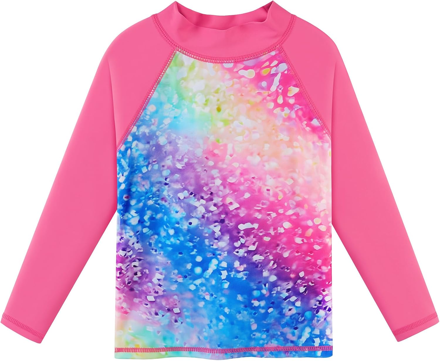 Girl's Two-Piece Long Sleeve Swimsuits UPF50+ Rash Guard Kids Bathing Suit