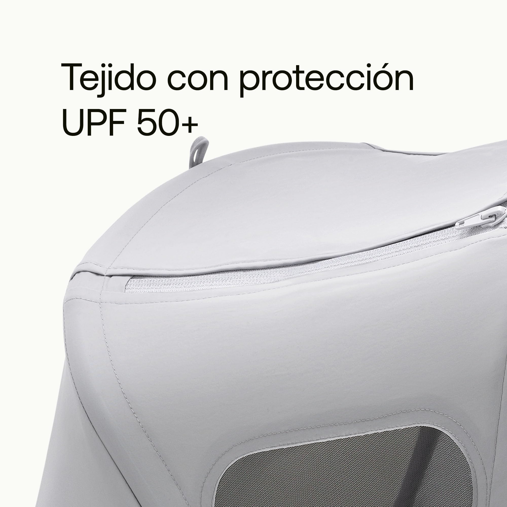 Bugaboo Capota ventilada Fox y Cameleon, extensible para una protección adicional y una protección solar óptima, repelente al agua, Misty Grey — view 3