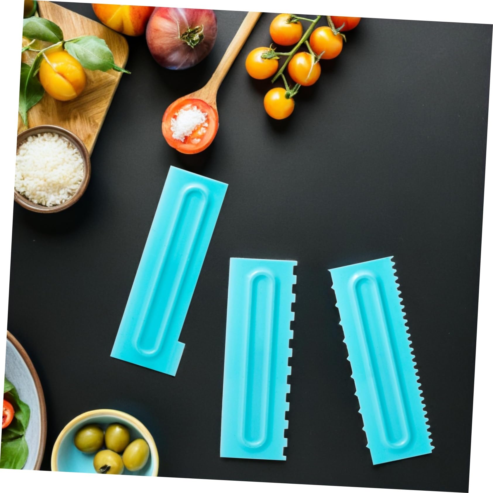 9 Stück Teiliges Cake Spreader aus Stabilem PP Vielseitiger Fondant Smoother für Kuchen Kitchen Cake Scraper Tool zum Glatten Kanten und Creme Glätten Beim Backen und Dekorieren
