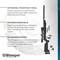Vista 6 de Stoeger Combo de Rifle de Aire S8000-E TAC - Calibre .22 - Sintético Negro con Perdigones de Punta X-Power Dome