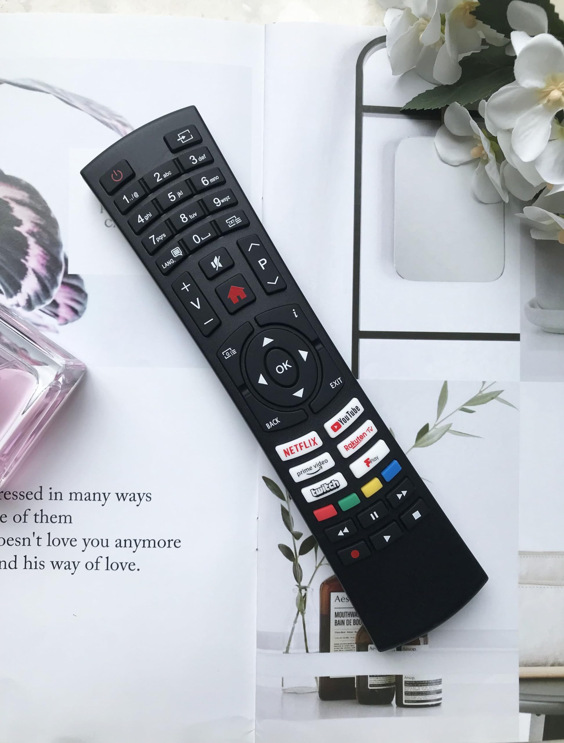 Replacement Remote Control RC4591P for Bush QLED Smart TV DLED32HD DLED32HDS DLED32HDSC DLED32HDSB DLED32HDSA DLED39HDS DLED55UHDHDRS DLED40FHDS DLED49FHDS ELED32FHDSDVD - Image 3