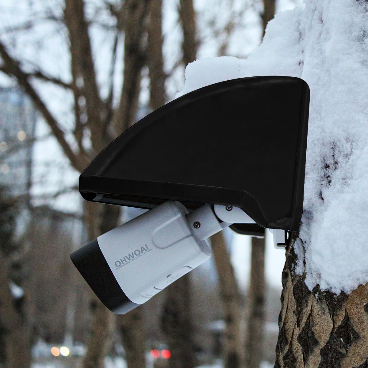 Universal Sun Rain Cover Shield, Backup Camera Shield, Surveillance Camera Cover, Outdoor Security Camera Cover, Weatherproof Camera Shield, Black Video Camera Cover