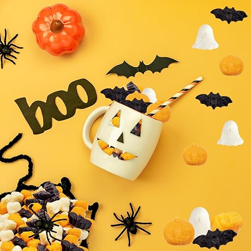 Miniatura 7 de Gomitas de Halloween, fantasmas, murciélagos y calabazas, aperitivos divertidos y festivos (5 libras a granel)