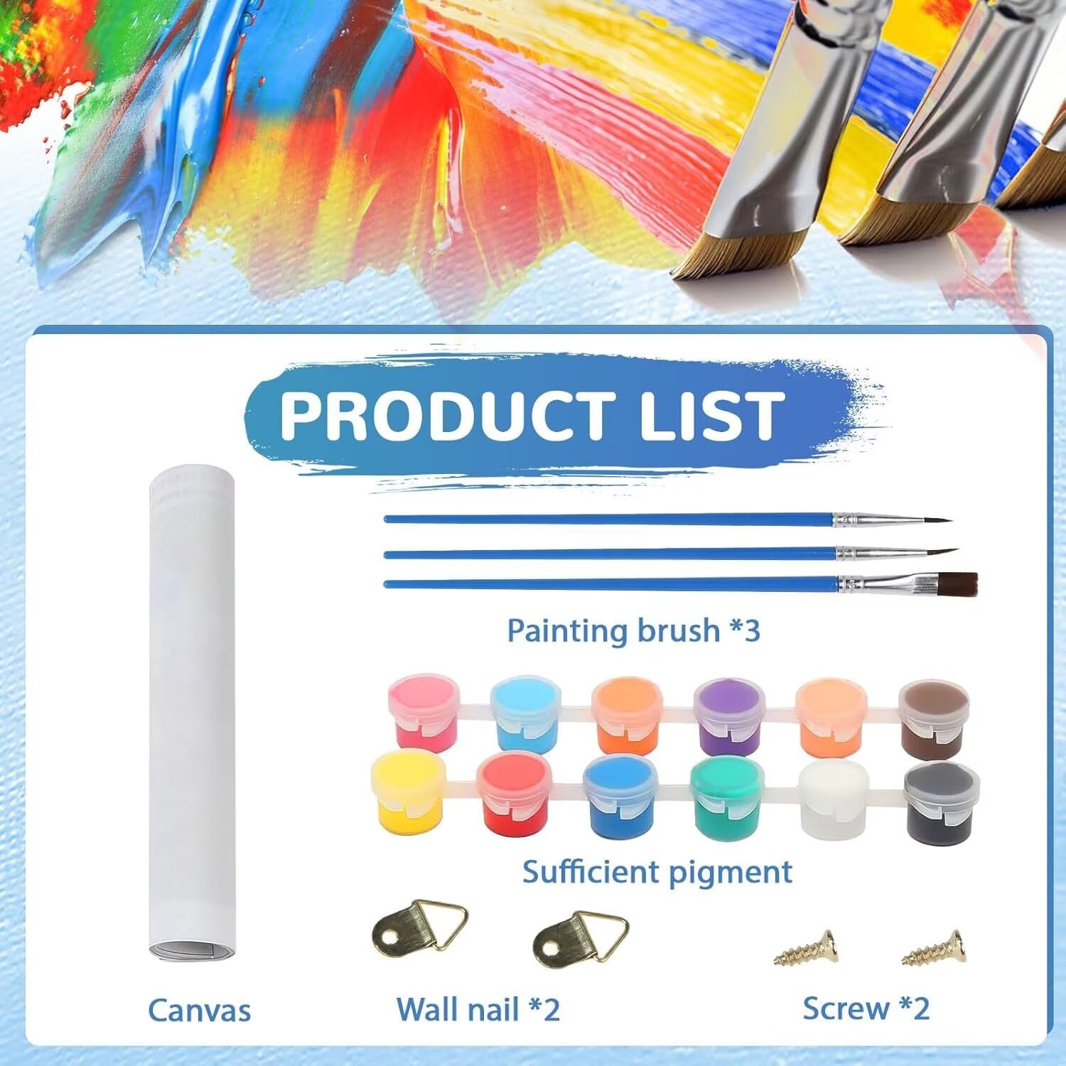 Malen nach Zahlen Erwachsene Wasserfall Acrylfarben Set Leinwand Groß, Leinwand zum Bemalen 60x120cm Ohne Rahmen Tier Canvas for Painting DIY Handgemalt Ölgemälde Kit, Deko Wohnzimmer e-719