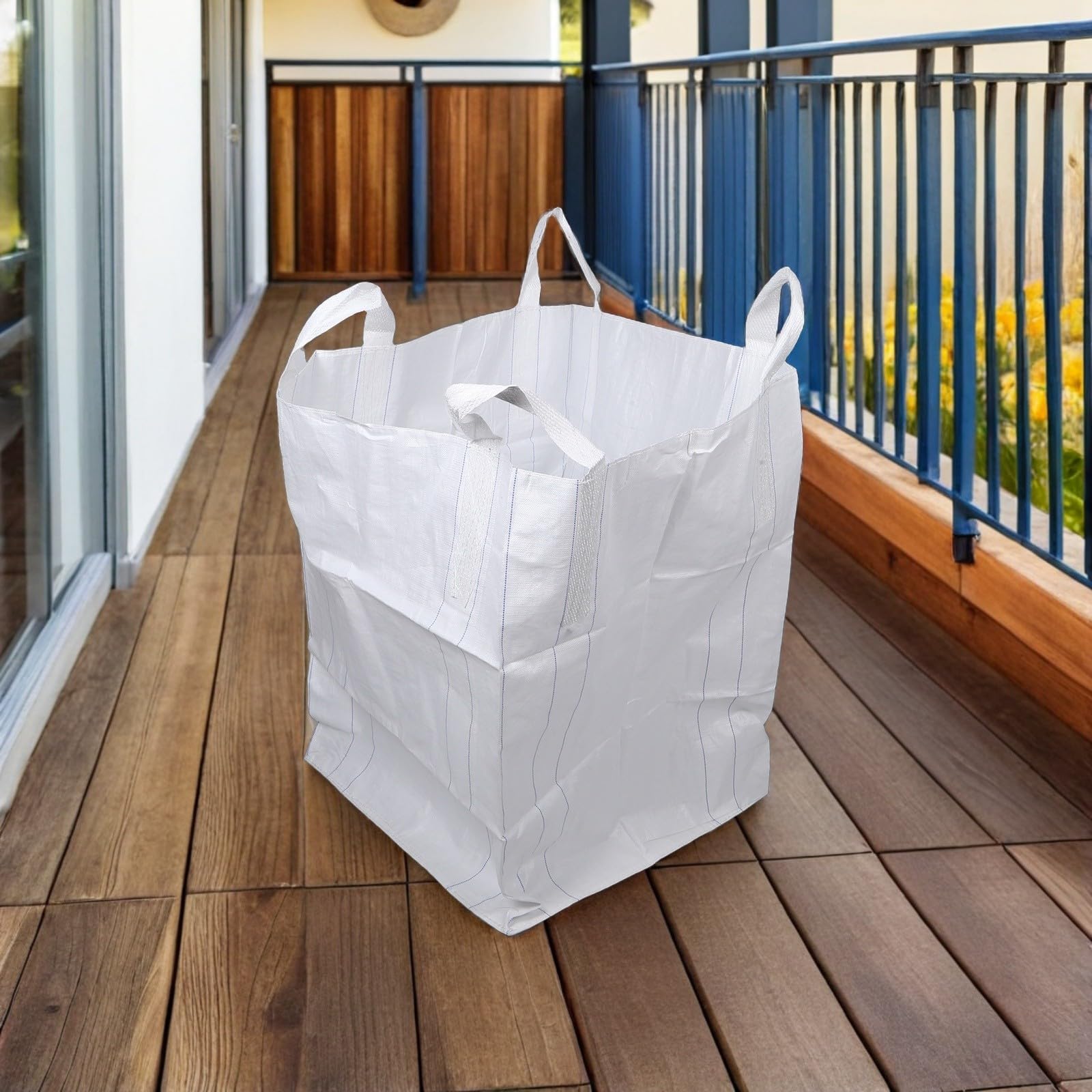 Sacchi Big Bag in Pp Bianco per Materiali da Costruzione Capacità 1-1,5 Ton e Resistenza All'abrasione per Sollevamento Meccanico Rapido e Sicuro