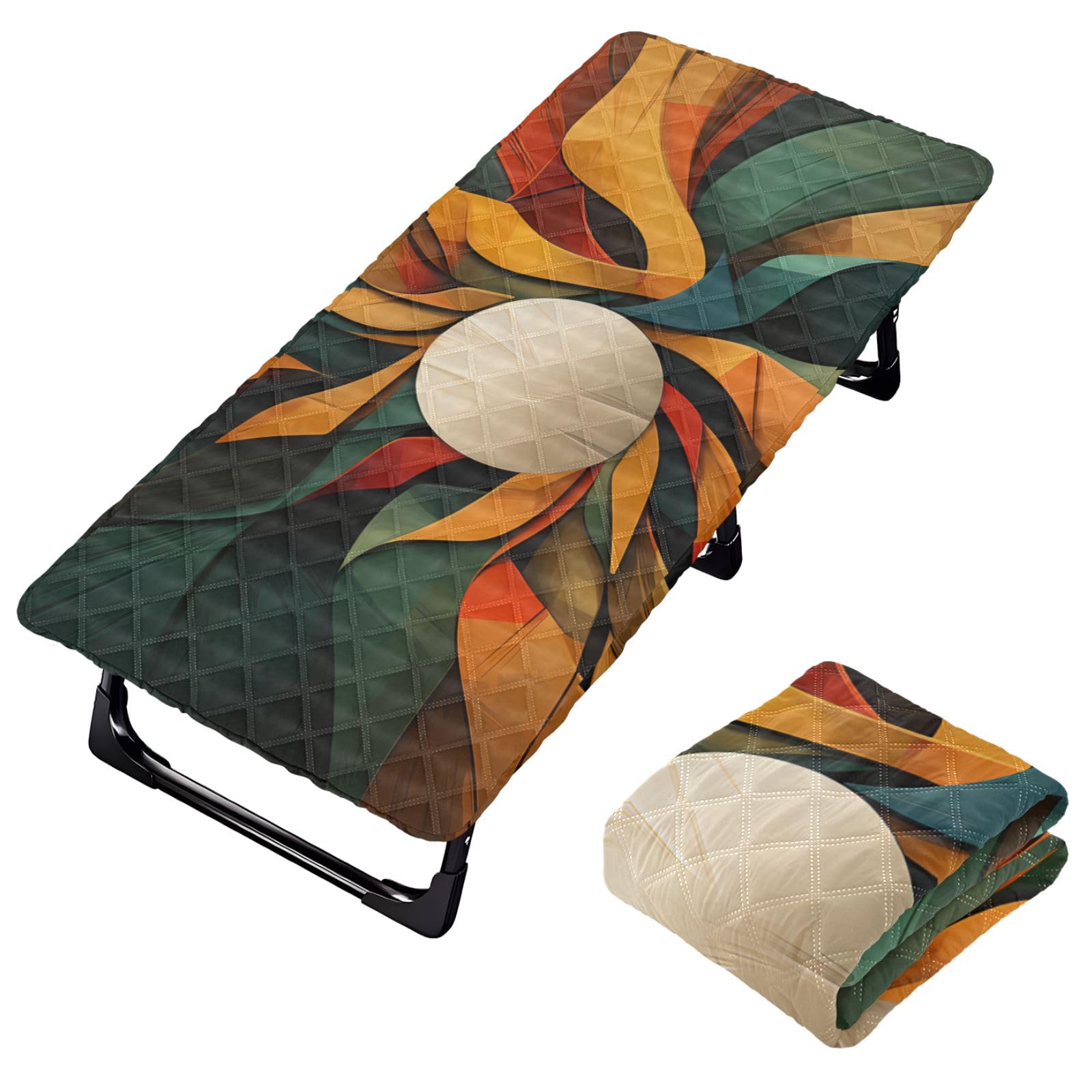 Portable Toddler Bed Sheet for Kids Artistic Abstract Pattern Travel Bed Fitted Sheet