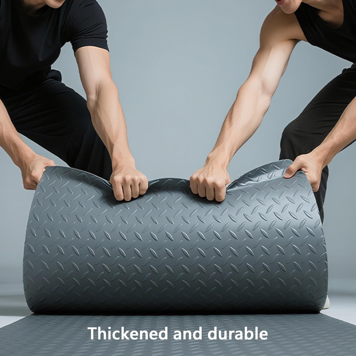 PVC Garage Shop Parking Mat, Non-Slip Floor Protector Mat, Heavy-Duty Diamonds Plates Floor Mat, Waterproof and Easy to Clean, for Under Car, RV, Gym(Red,1.5x6m/4.9x19.6ft)