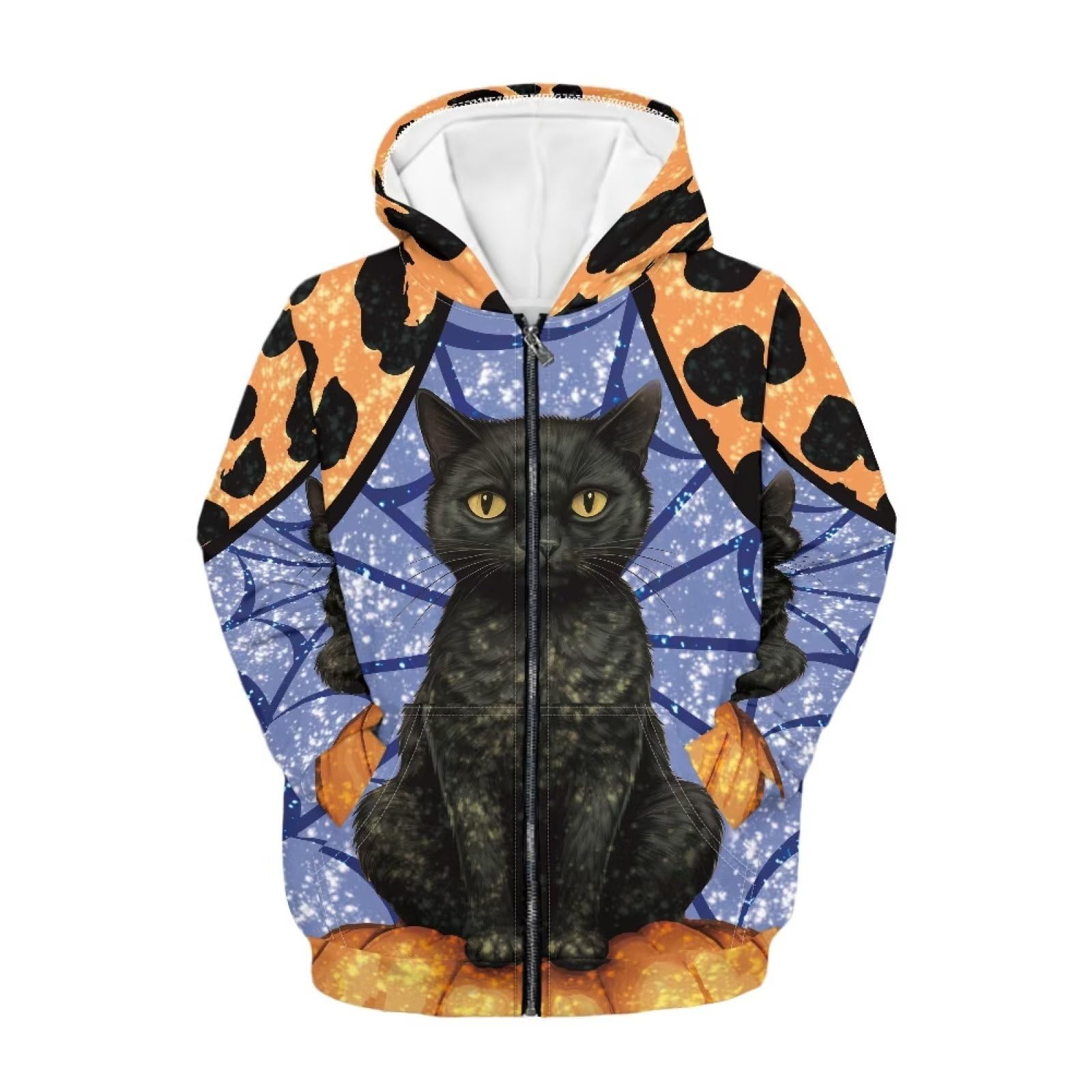 Sweat à capuche zippé d'Halloween pour enfants - 8