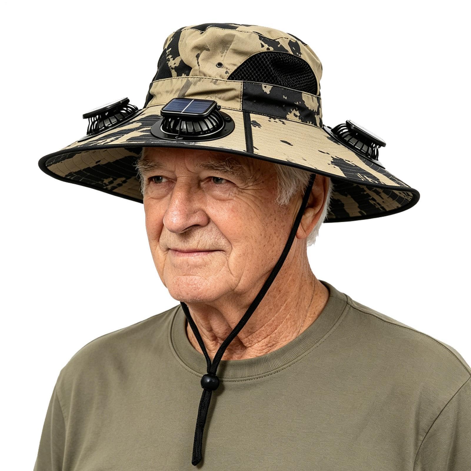 Chapeau de soleil pour homme et femme – Chapeau de soleil absorbant la transpiration à 3 vitesses avec bord renforcé pour activités de plein air, plage, camping, pêche, randonnée, golf, jardinage