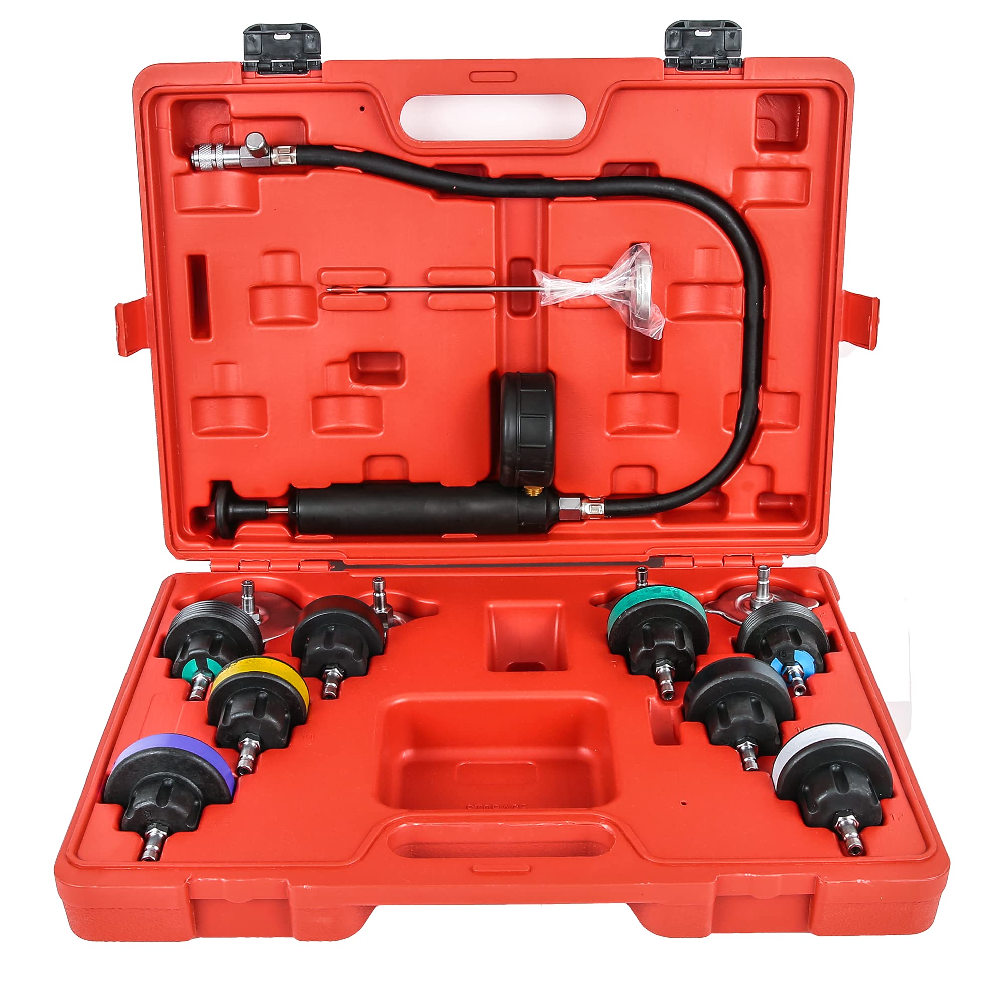 Photo 1 of Super Stars Coolant Pressure Tester Kit, Manual Pump Radiator Pressure Tester and Adapters Work on Cooling System