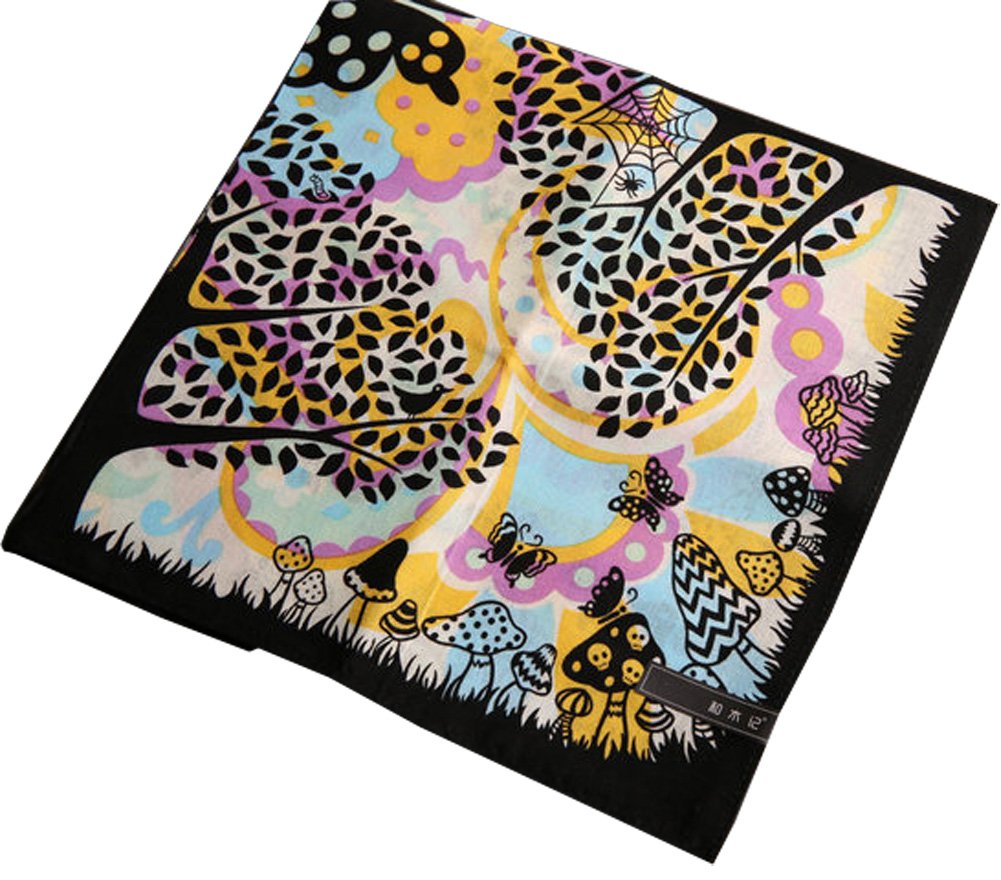 Lovely Item Women's Multi Color Pattern Cotton Square Scarf Handkerchief 18x18