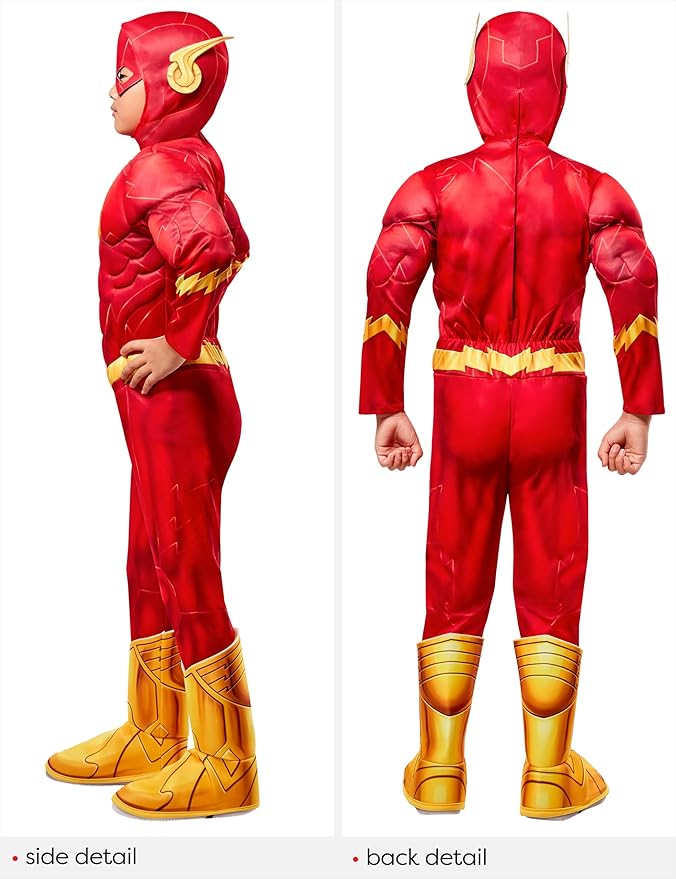 Disfraz de The Flash de DC Comics para niños, talla Large miniatura 3