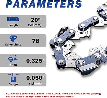 Amazon.com: Yeerch 20 Inch Chainsaw Chain 0.325