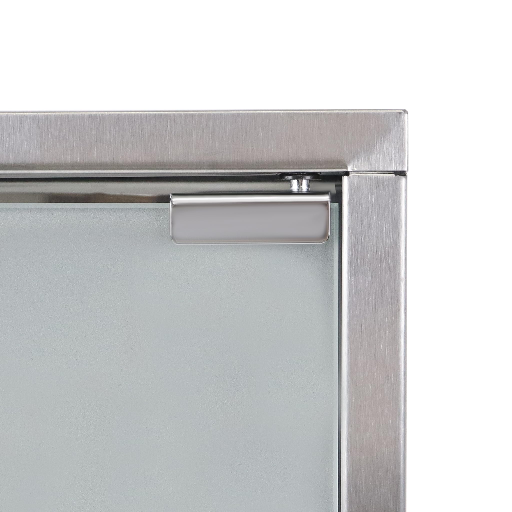 LILIIN Armoire à pharmacie en acier inoxydable avec 4 compartiments avec porte en verre et 2 clés - Armoire de premiers secours - 30 x 12 x 57,5 cm