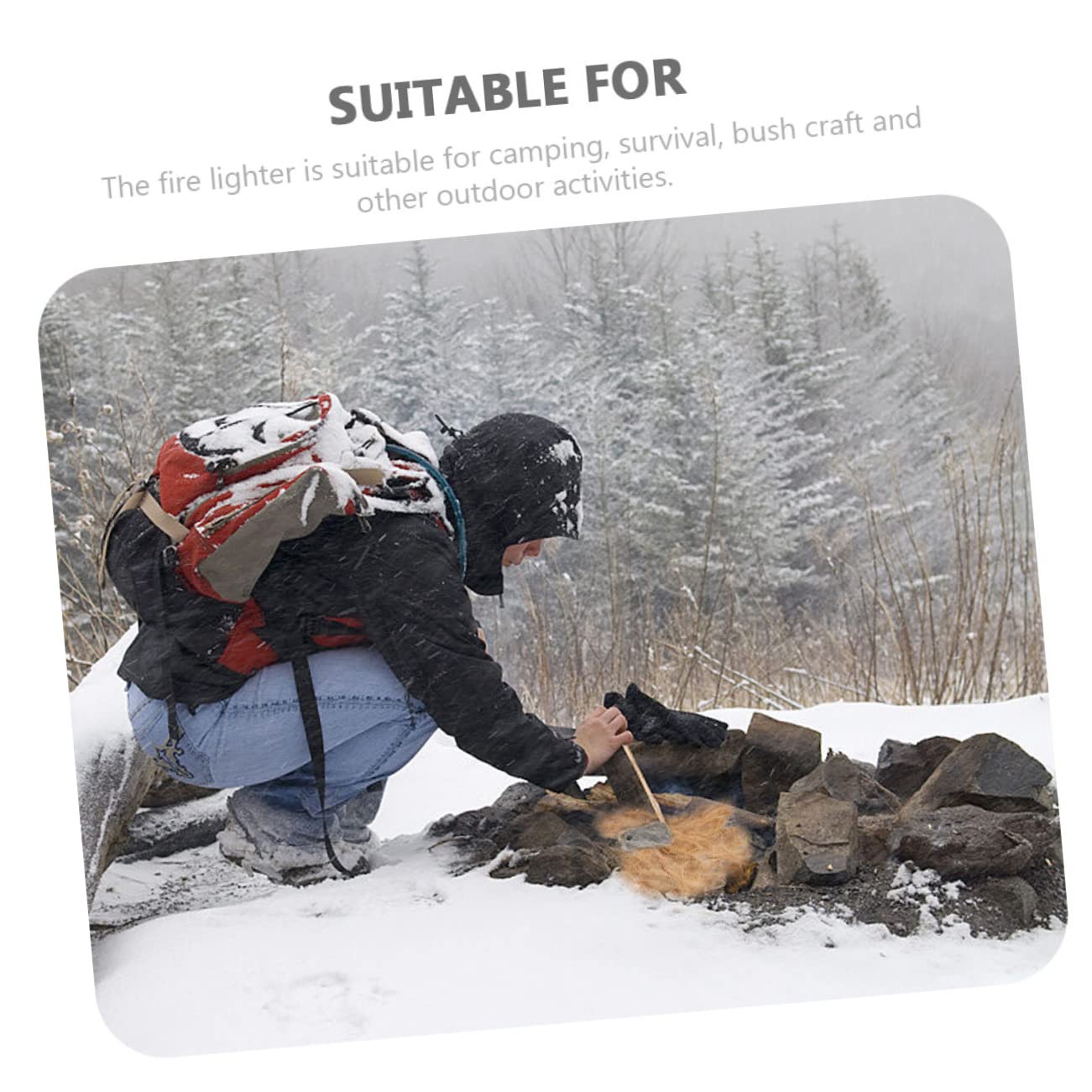 Arrancadores De De Yute Natural para Camping Aire Accesorio Práctico Y Ligero para Encender Fuegos Barbacoa 3 Piezas X 4