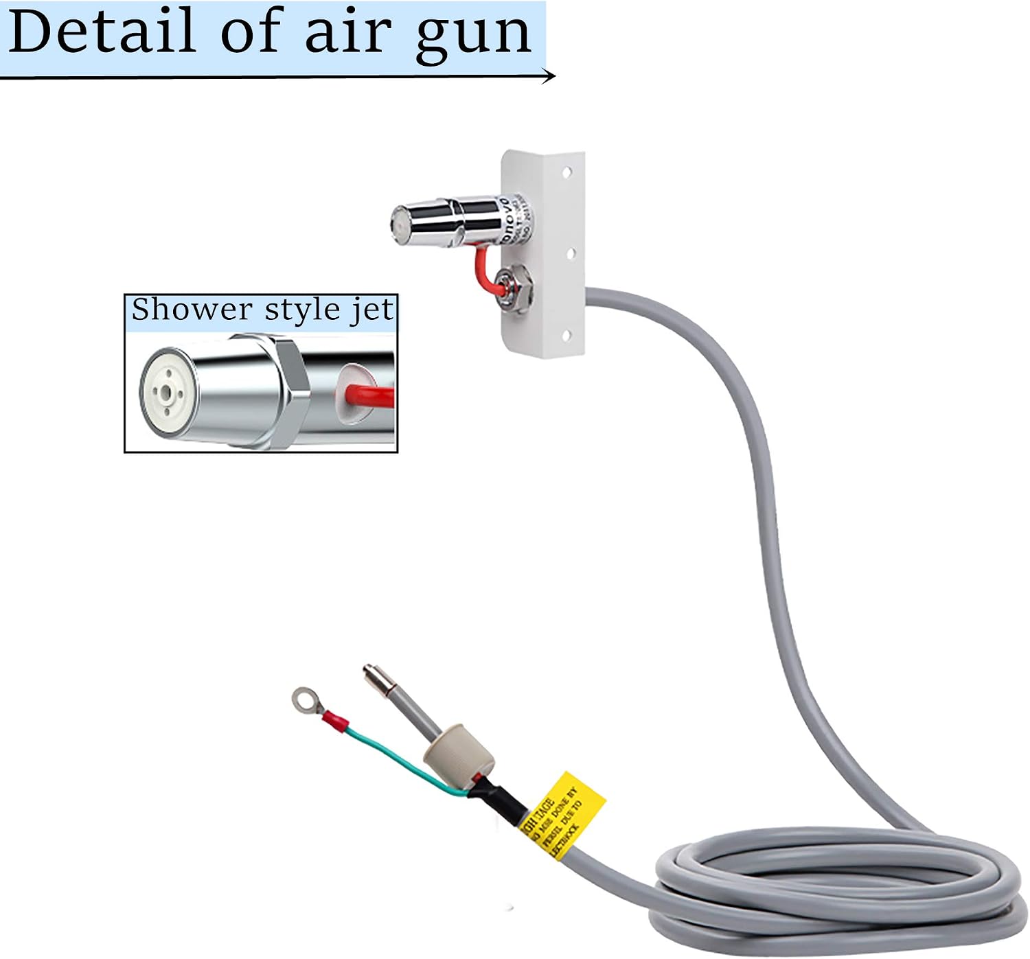 YUCHENGTECH Ionizing Air Gun Anti-Static Air Gun Electrostatic Eliminator Fixed Air Gun with High Voltage Generator (110V)
