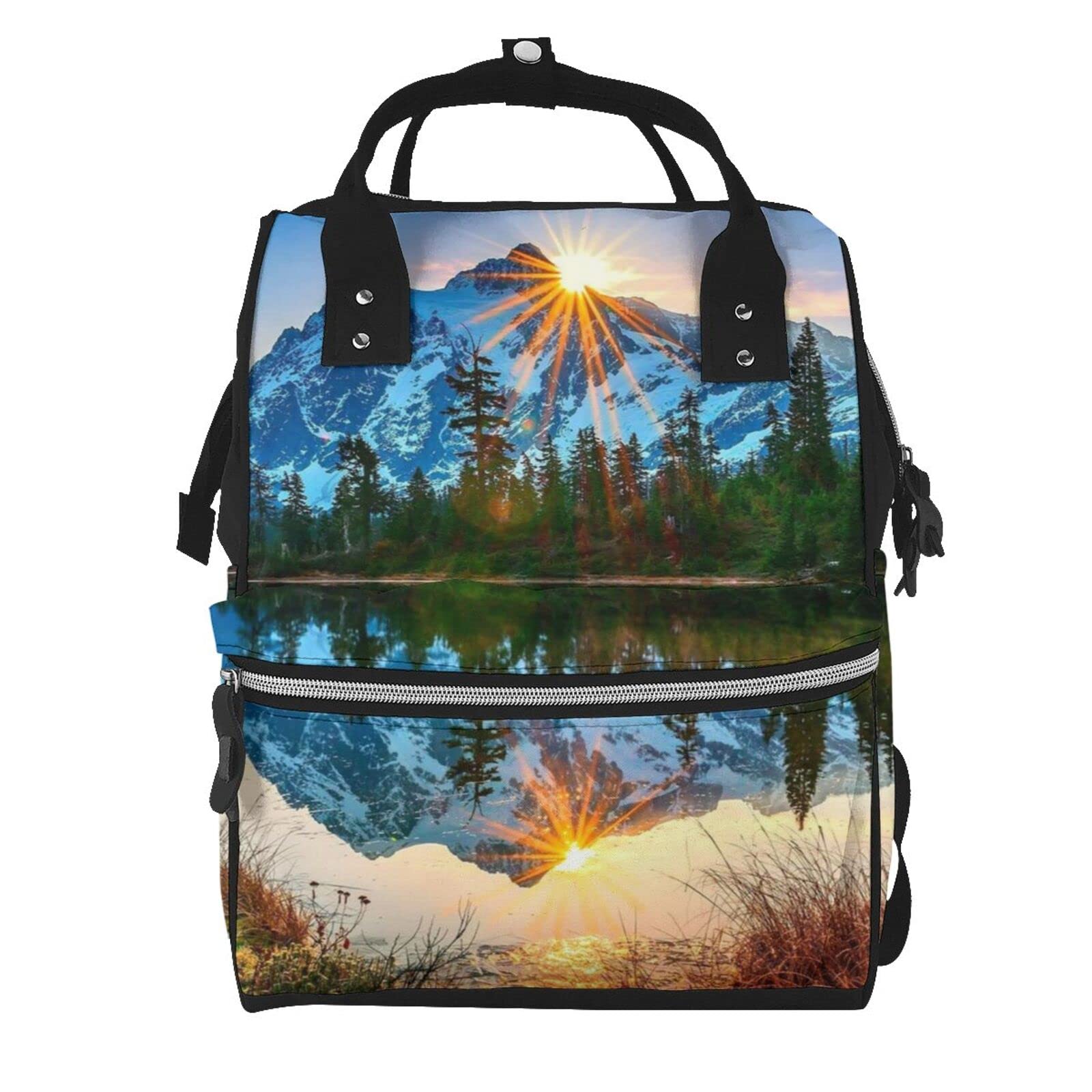 Sac à langer Mountain Sunrise au design soigné et finitions haut de gamme