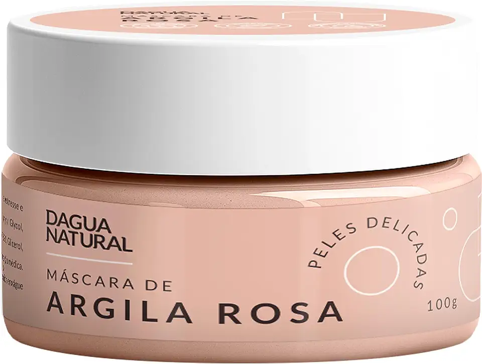 MASCARA ARGILA ROSA 100G - PELES DELICADAS | DAGUA NATURAL