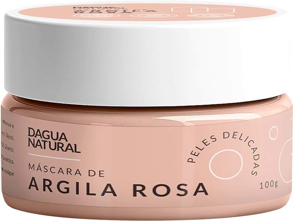 MASCARA ARGILA ROSA 100G - PELES DELICADAS | DAGUA NATURAL