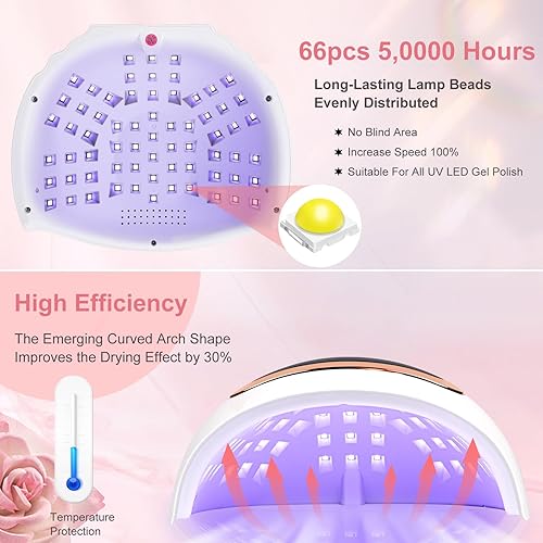 Miniatura 4 de LKE Lámpara de uñas UV Secador de uñas 220W