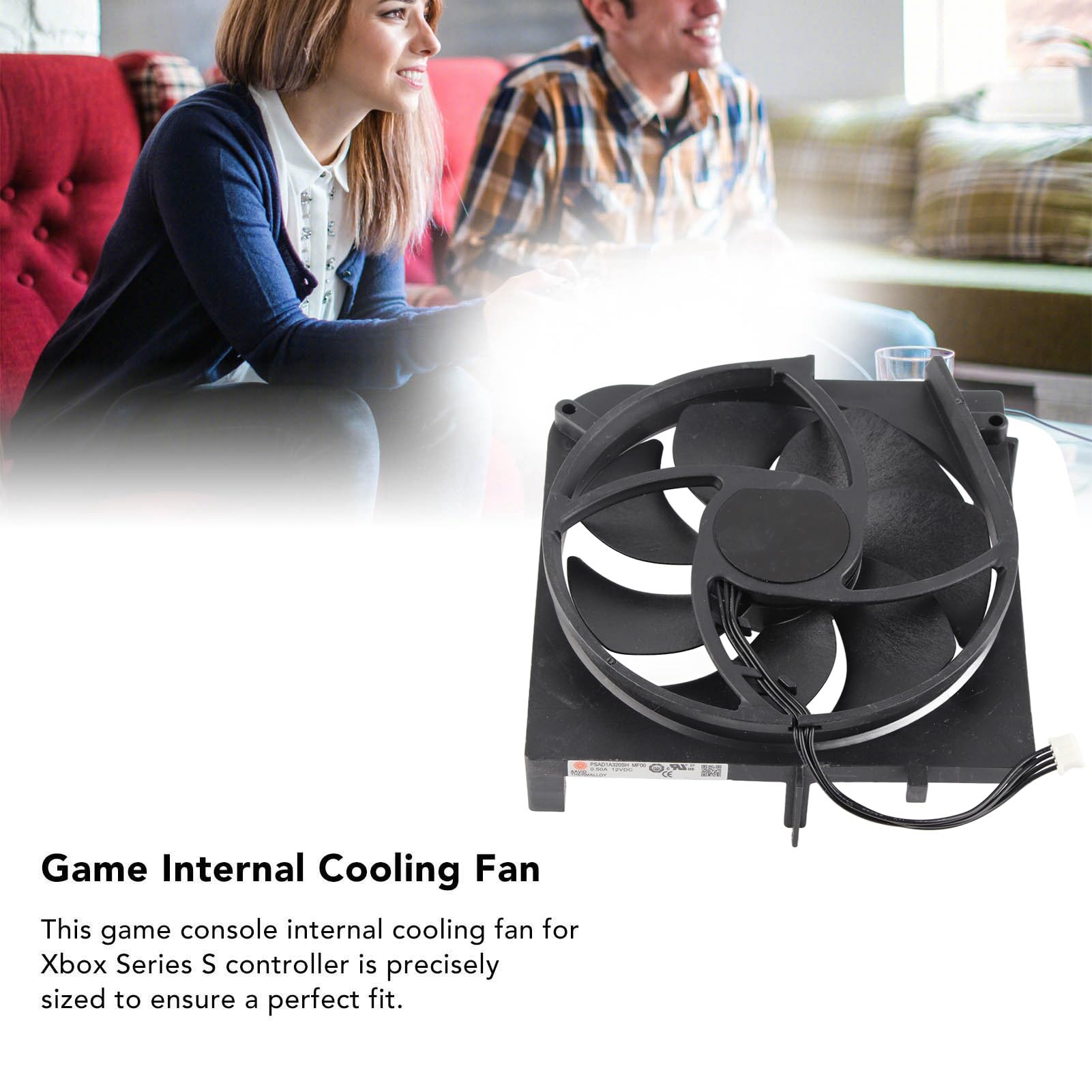 Sxhlseller Ventilateur de Refroidissement Interne de Jeu, Connexion d'alimentation à 4 Broches, Console de Jeu de Remplacement Intégrée pour Series S, Ventilateur de Refroidissement