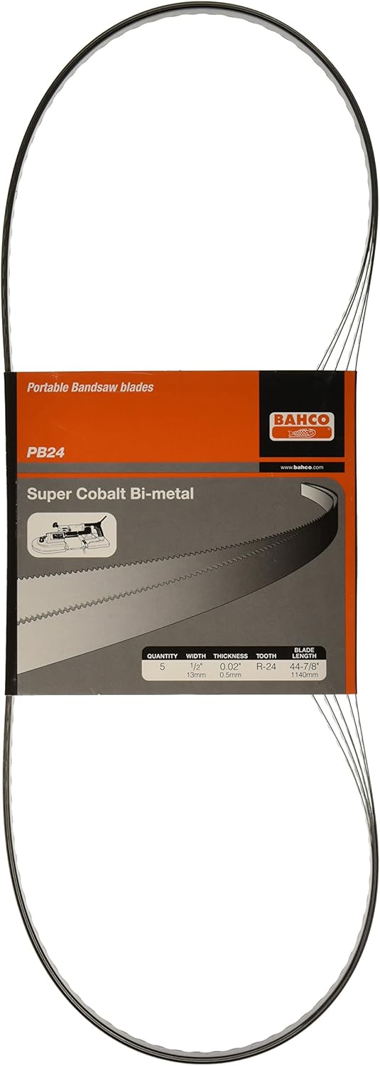 Bahco BAHPB245P 5 Piece Portable Bandsaw Blade, 1/2x0.020Inch (13 x
