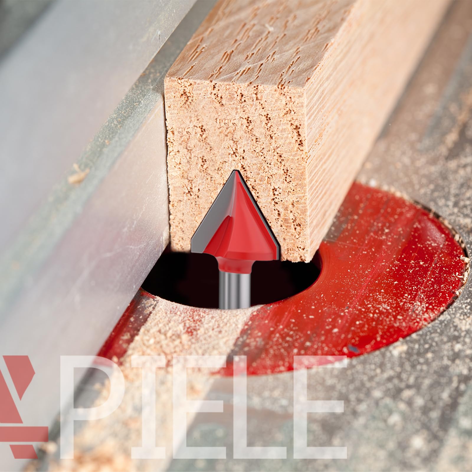 APIELE Lot de 6 fraises à rainure en V 3D CNC 8 mm - Rainure en V 60 °/90 °/120 ° - Embouts de routeur à rainure en V pour couper, fender, graver et finir des projets de bois pour le travail du bois