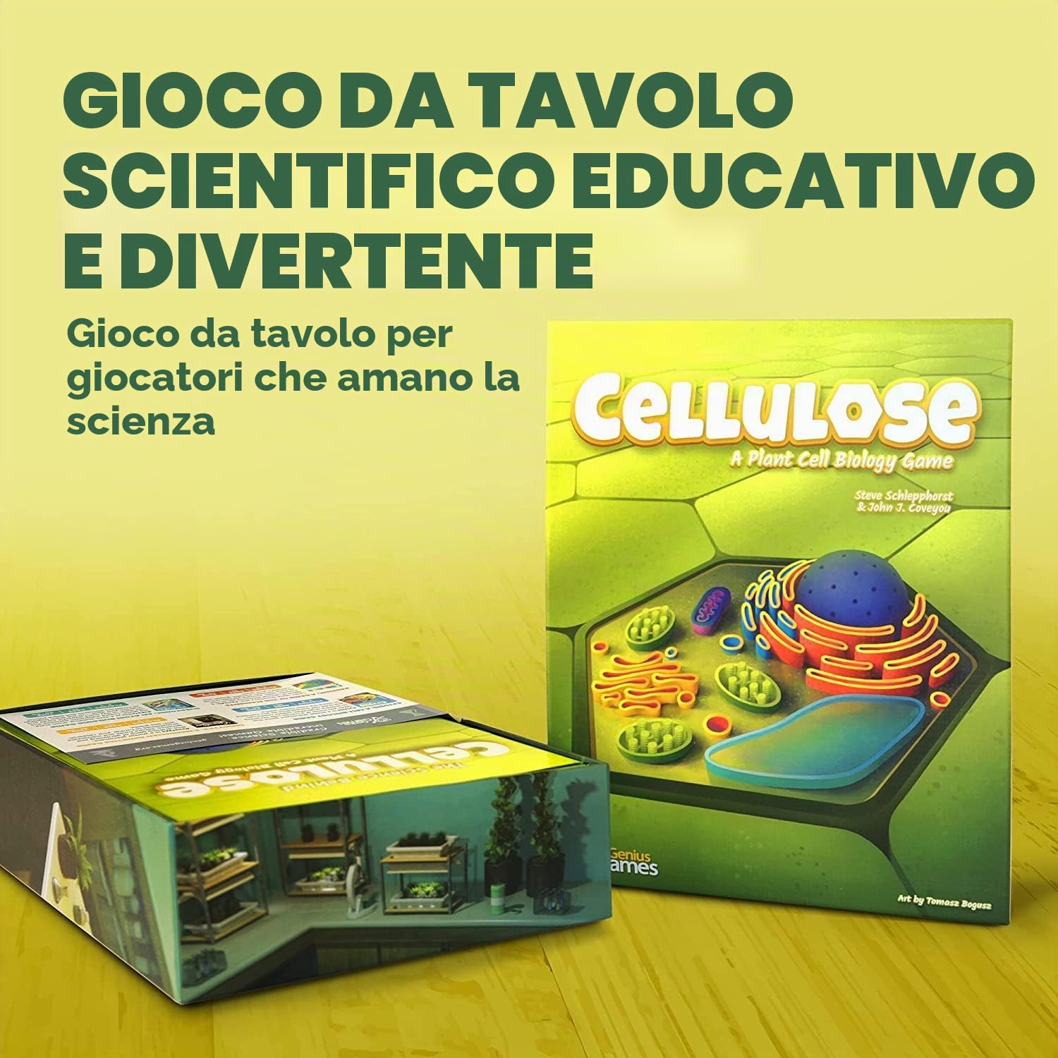 Cellulosa: un gioco di biologia cellulare vegetale | Gioco strategico e divertente consigliato da MENSA per imparare la fotosintesi, il DNA e la biochimica | Gioco da tavolo STEM educativo per