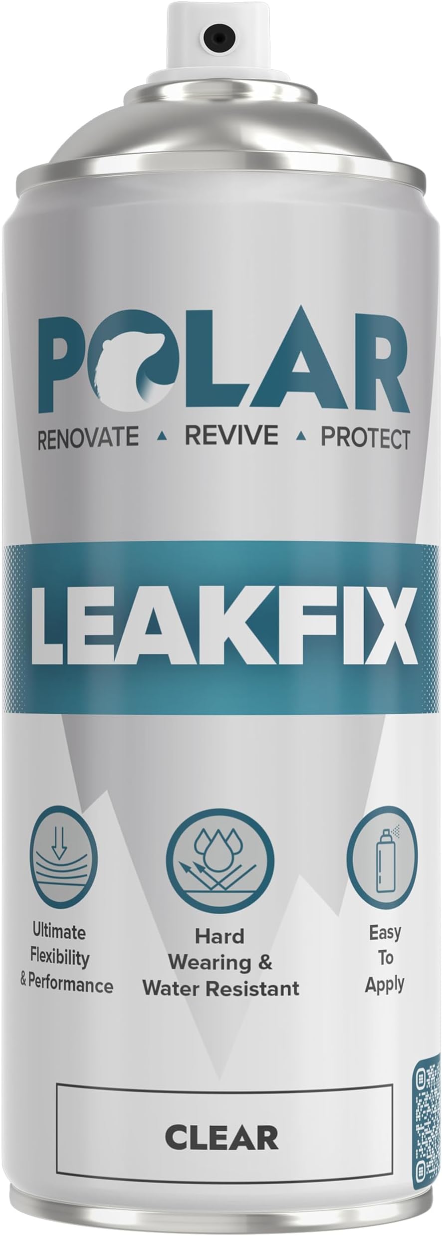 Polar Leak Fix Spray - 400ml, Clear - Instant Waterproof Sealant for Roofs, Pipe & Gutter Repairs - Fills, Seals Cracks & Stops Leaks - Interior & Exterior