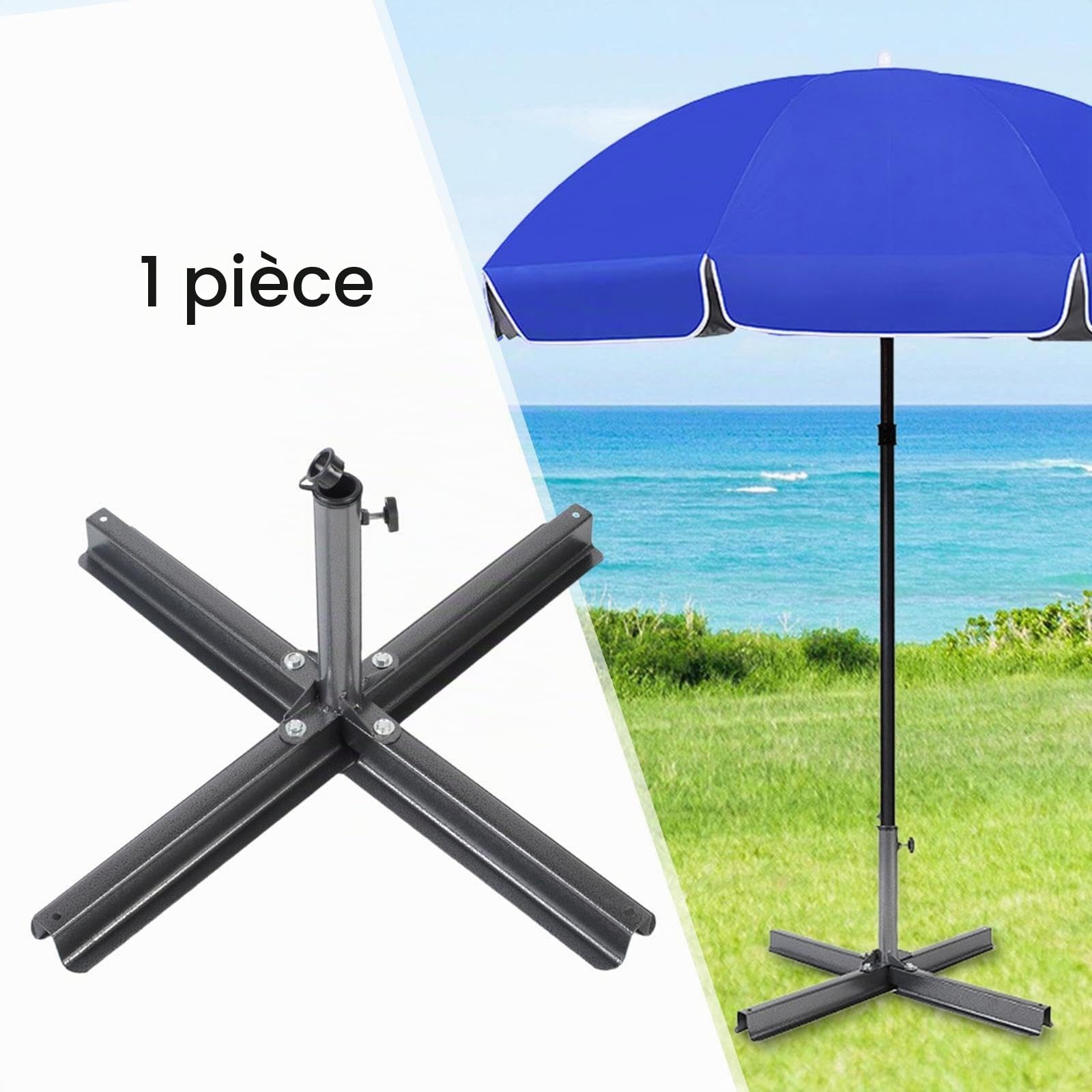 Base de Parasol de Remplacement pour Parasol de Terrasse En Croix pour