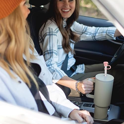 Miniatura 7 de Juego de 4 fundas de pajilla, reutilizables, de silicona, a prueba de derrames, resistentes al polvo, con popote de 6 a 0.394 in de diámetro,