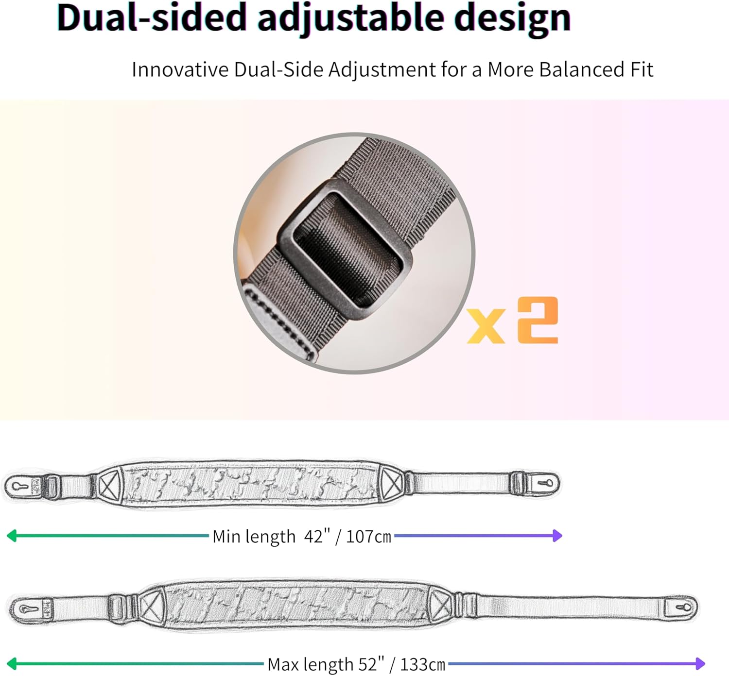 rockyou Zero-Gravity Stretch Guitar Strap - Modern Decompression Belt with Reinforced Leather Ends - Fits All Guitar Sizes (Embossed Flowers)
