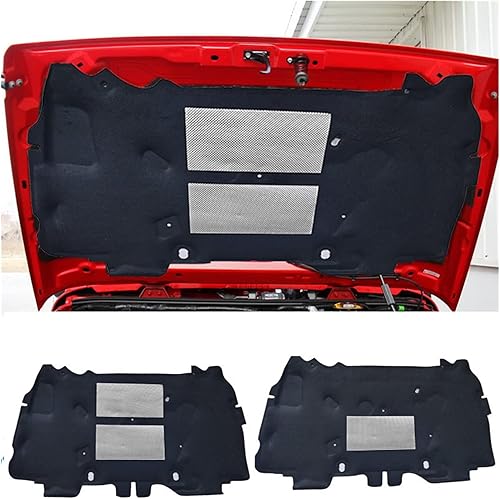 Miniatura 2 de 2006-2017 Compatible para Jeep Wrangler Auto Aislamiento de Calor de Algodón Delantero Capó Delantero Motor Firewall Mat Pad Cubierta Amortiguador
