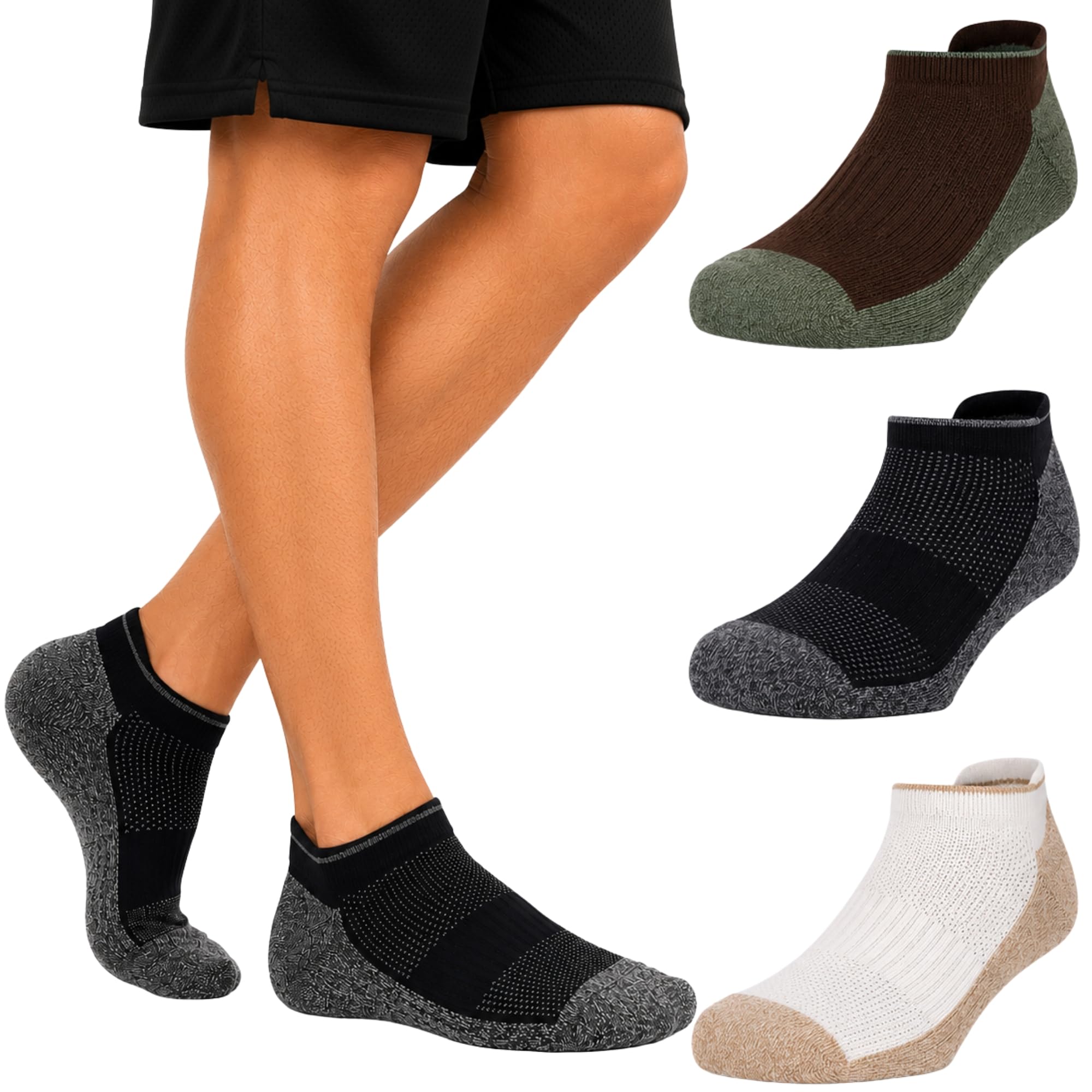 Luxe DOTSTRIDE EDITION Low Cut Ankle Socks for Men & Women | Pack of 3 Luxury Pure Combed Cotton Socks | Breathable Air Mesh, Anti-Odour, Anti-Bacterial, Cushioned Athletic Casual Socks-picture-44