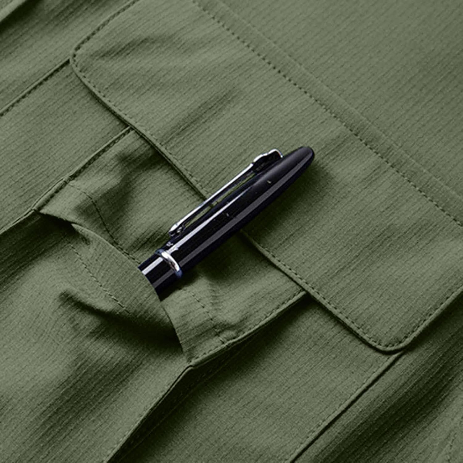 Men's Outdoor Tactical Shirt Long Sleeve Collared Button Down Quick Dry Shirts Lightweight Work Tops with Pockets