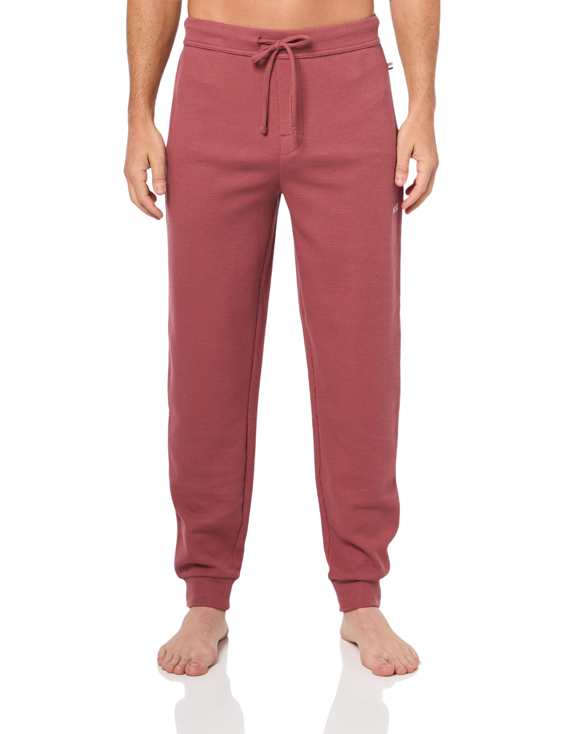 Men's Waffle Cotton Cuffed Sweatpants Pajama Bottom