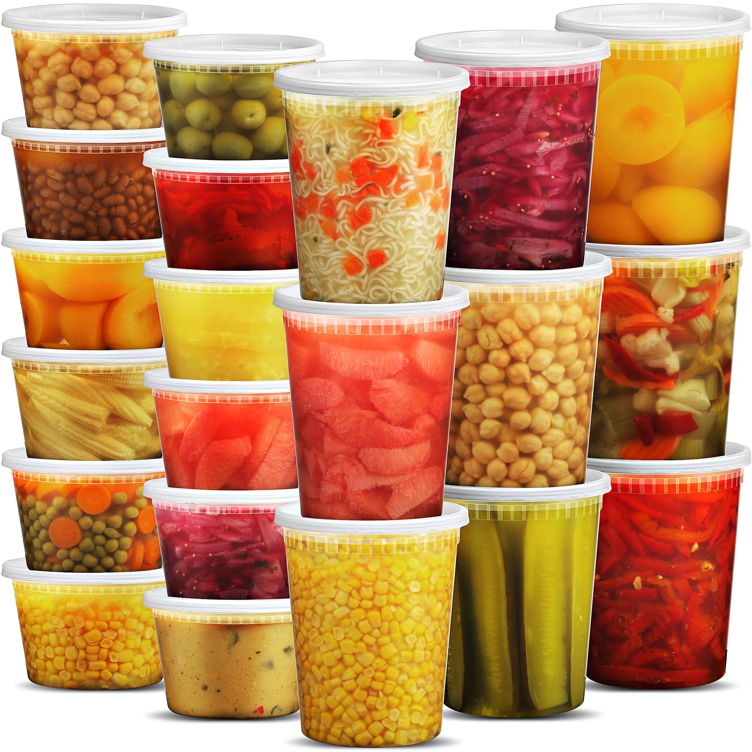 JoyServe Deli-Lebensmittelbehälter mit Deckel – 8 oz 60 Sets – ideal für Lebensmittel, Snacks, zum Mitnehmen, Essenszubereitung – Bulk 1 Tasse kleine haltbare durchsichtige Behälter, stapelbar